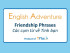 English Adventure - FRIENDSHIP PHRASES